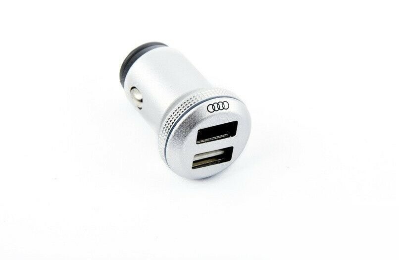 Audi Universal Dual USB Charging Adapter Aluminium Genuine